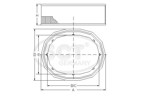 SCT GERMANY Ilmansuodatin SB 092